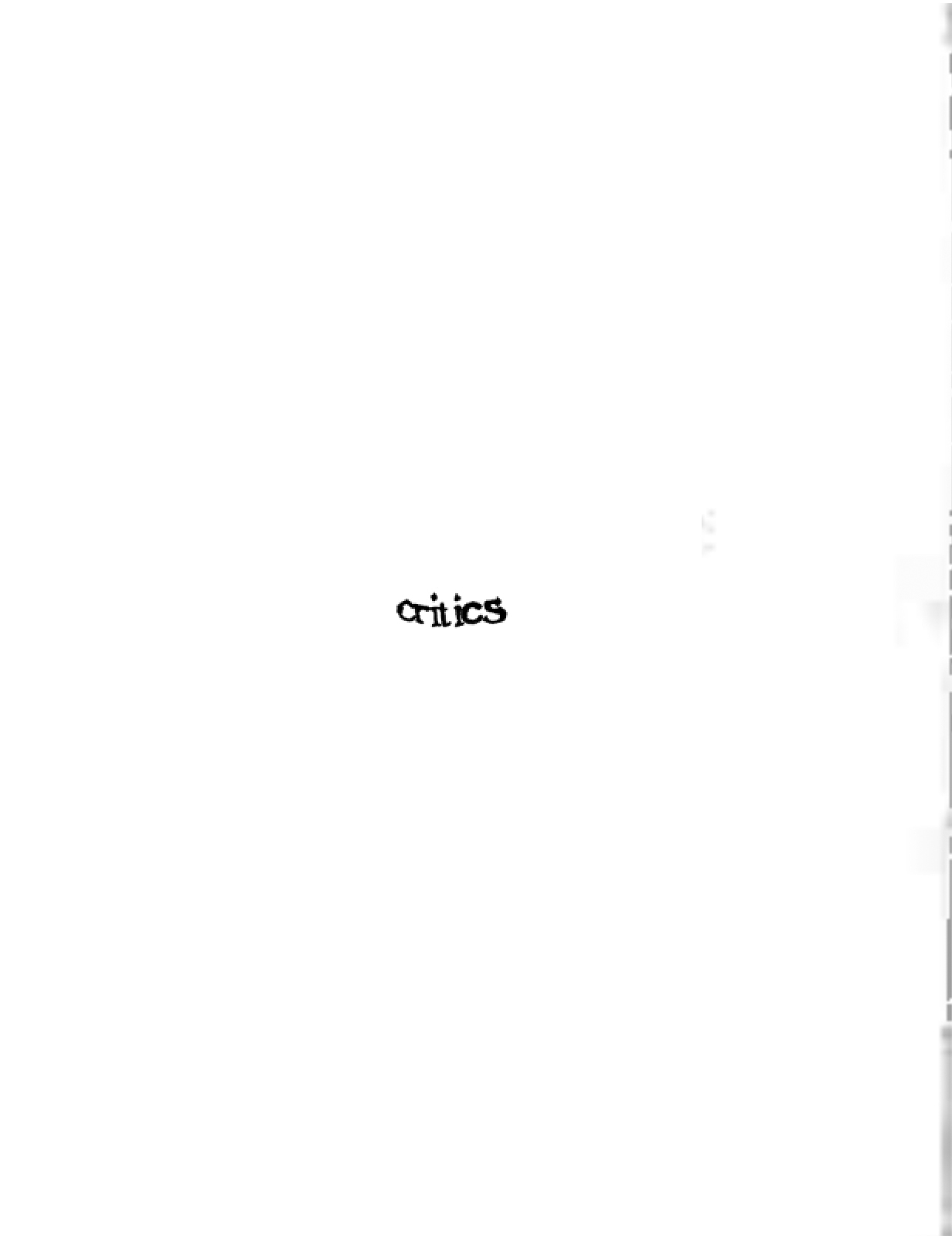 A word repeats across two halves of a white rectangle. The word is made up of warped letterforms and could be read a few different ways. 